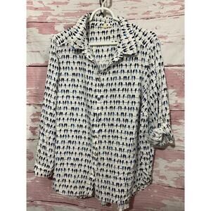 Jane  & Delancey Parrot Blouse Size 1X